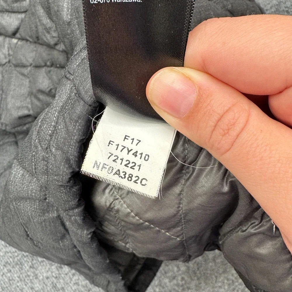 The North Face Jacket Mens XXL TNF Thermoball Eco Grey Quilted Puffer